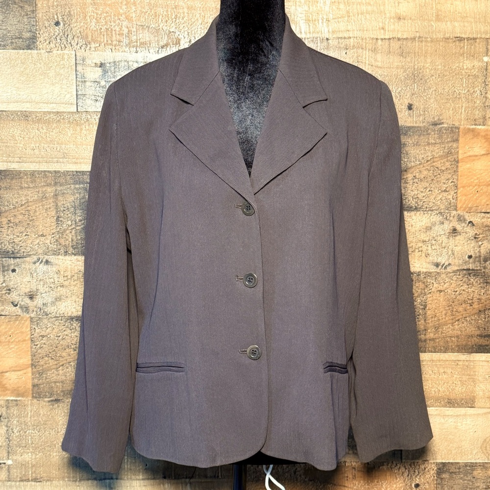 Garfield & Marks Women's Brown Blazer Suit Jacket Coat Size 14 SM 155